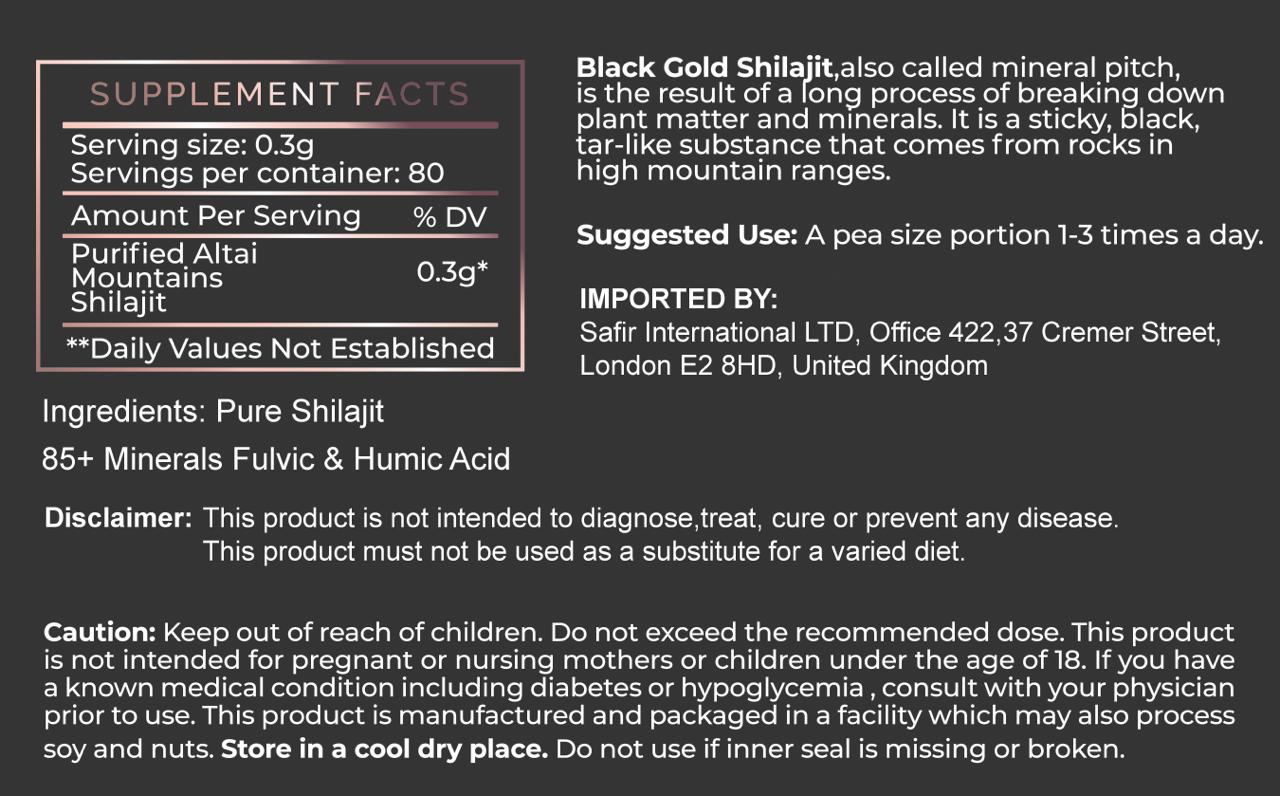 Black Gold Shilajit resin 25g